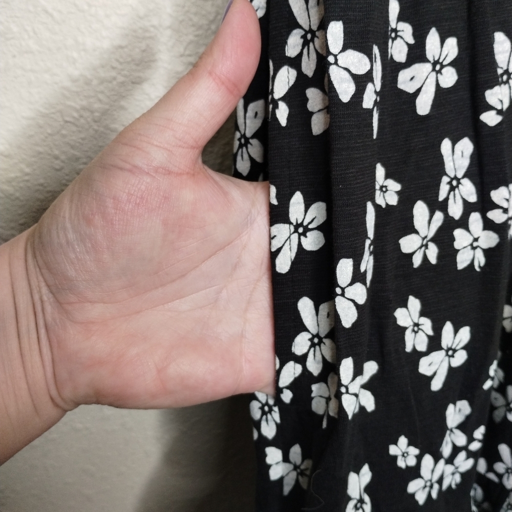Toad & Co Marley Tiered Tank Dress Black White Floral Women's Size XS - Picture 3 of 7